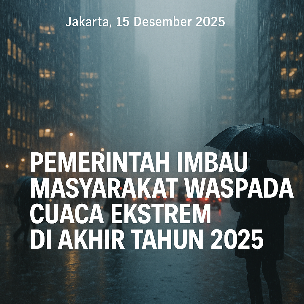 Pemerintah Imbau Masyarakat Waspada Cuaca Ekstrem di Akhir Tahun 2025