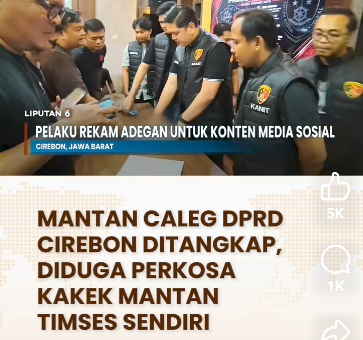 Mantan Caleg Di Cirebon Ditangkap Diduga Perkosa Seorang Kakek Tim Suksesnya Sendiri