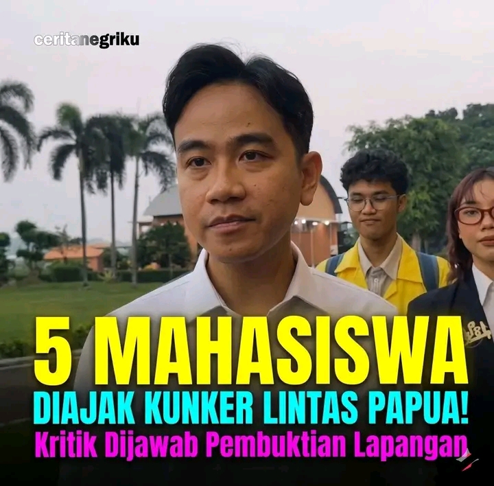 Wapres Gibran Boyong 5 Mahasiswa  Kunker Lintas Papua